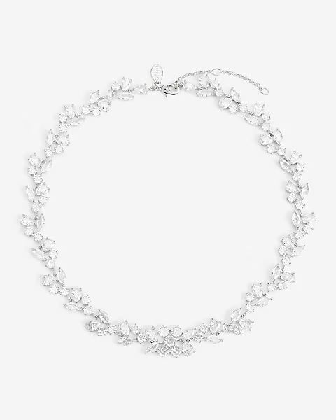 Crystal Stone Embellished Necklace | Express
