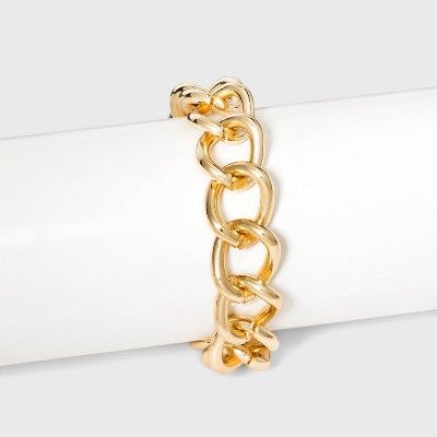 Chunky Chain Link Bracelet  - A New Day™ Gold | Target