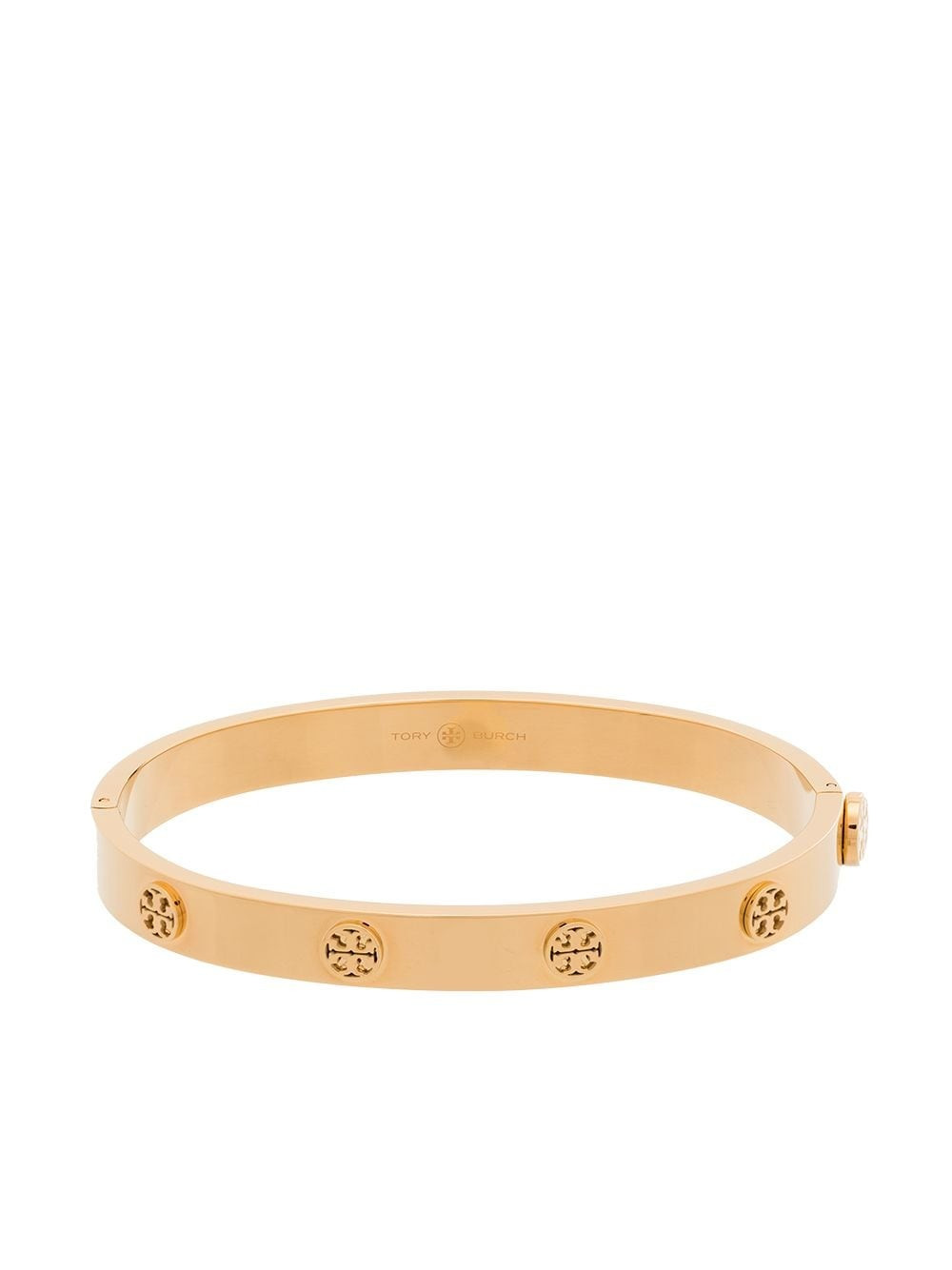 Tory Burch Miller hinge stud bangle - Gold | Farfetch Global