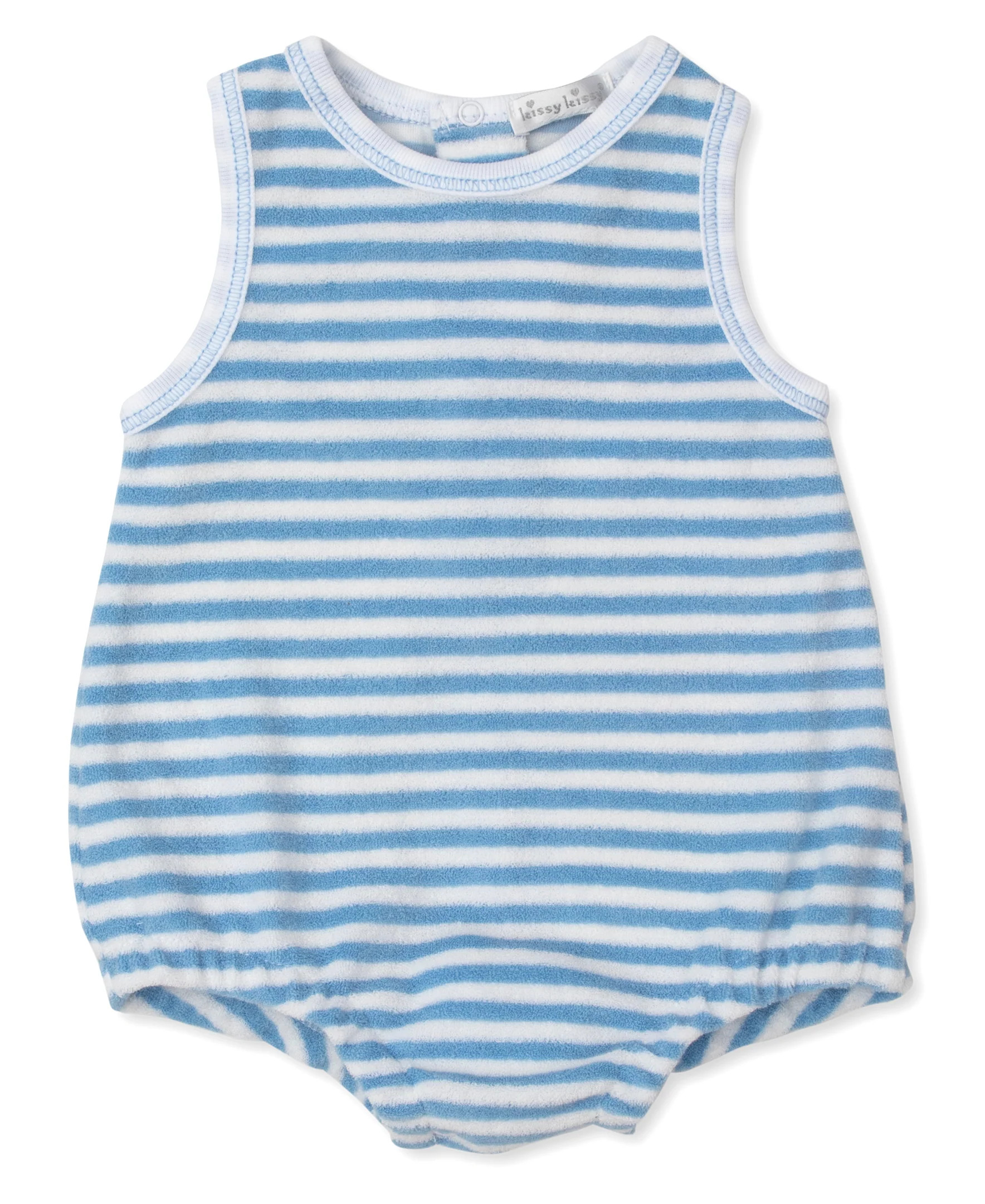 Cabana Terry Stripes Light Blue Bubble | Kissy Kissy