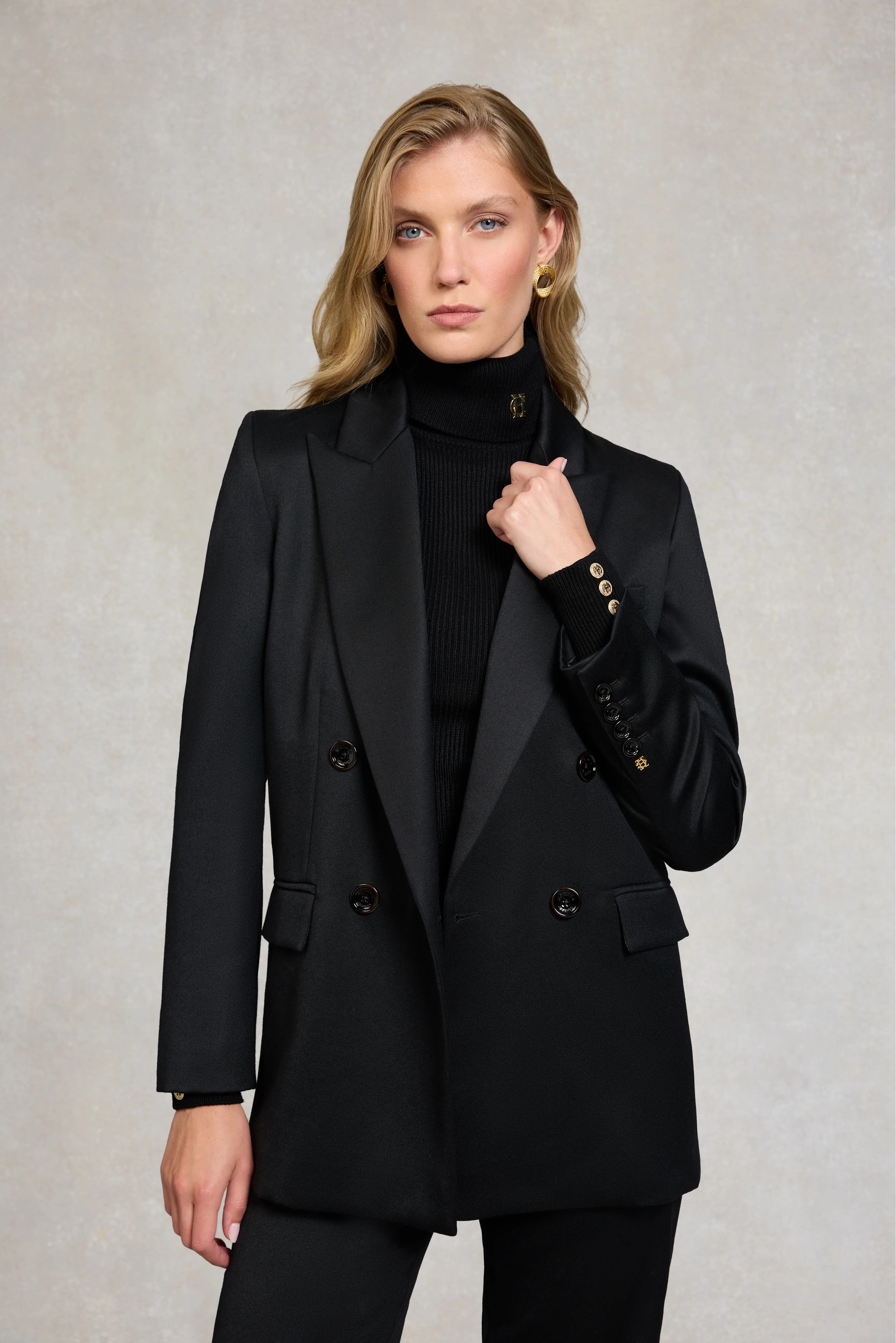 The Portman Blazer (Black Twill) | Holland Cooper