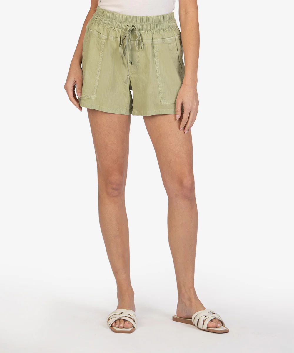 Drawcord Linen Short (Cactus) - Kut from the Kloth | Kut From Kloth