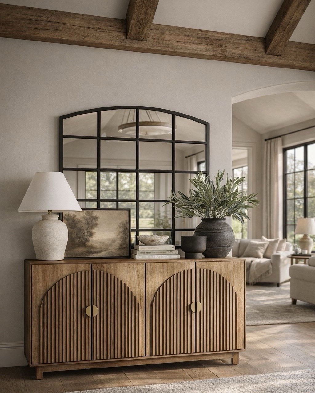 Wayfair Home Finds Console Table Edit

Follow @farmtotablecreations on Instagram for daily home finds + styling ideas.

This warm wood console from Wayfair is a true statement piece. The arched fluted doors add beautiful texture while still feeling clean and timeless, and the styling with a neutral table lamp, layered artwork, and olive stems creates an effortless modern-organic look. It works beautifully in an entryway, dining room, or living space.

#console #consoletable #entrywaydecor #wayfairhome #homefinds #livingroomfurniture #neutralhome #modernorganic #affordablehome #homedecor



#LTKSaleAlert #LTKHome