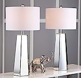 SAFAVIEH Lighting Collection Janice Modern Art Deco Mirror Chrome 32-inch Bedroom Living Room Hom... | Amazon (US)