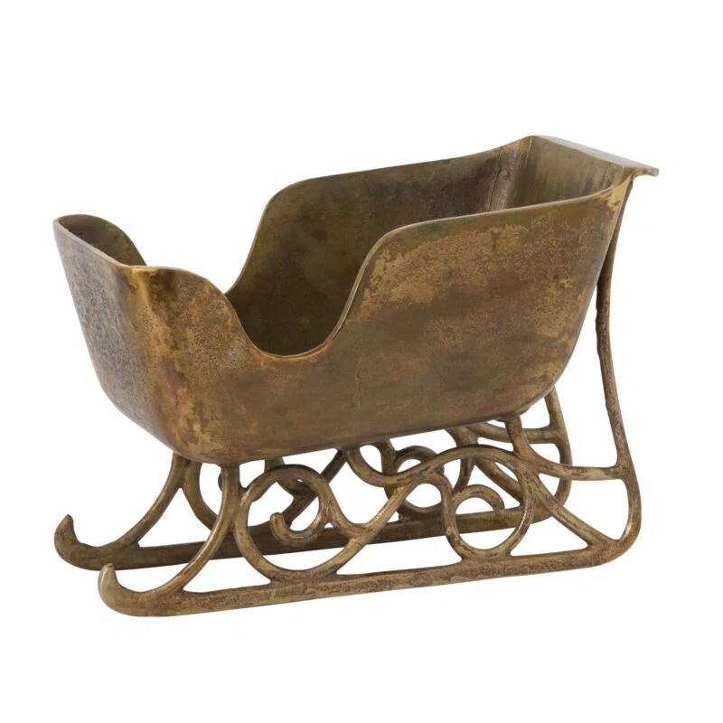 Vintage Sleigh 17.5"x 9"x 12.5" | Wayfair North America