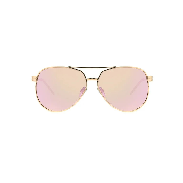Foster Grant Women's Aviator Rose Gold Sunglass | Walmart (US)