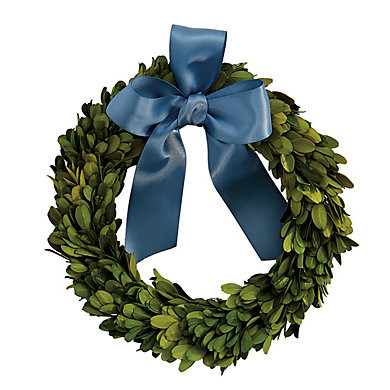 Preserved Boxwood Mini Wreath with Natural Green Texture & Indoor Hanging Ring | Ballard Designs, Inc.