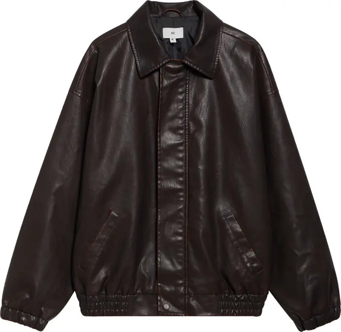 BP. Oversize Faux Leather Jacket | Nordstrom | Nordstrom