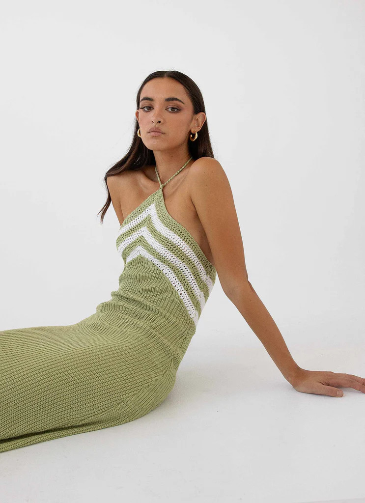 Masterpiece Knit Maxi Dress - Forest | Peppermayo (Global)