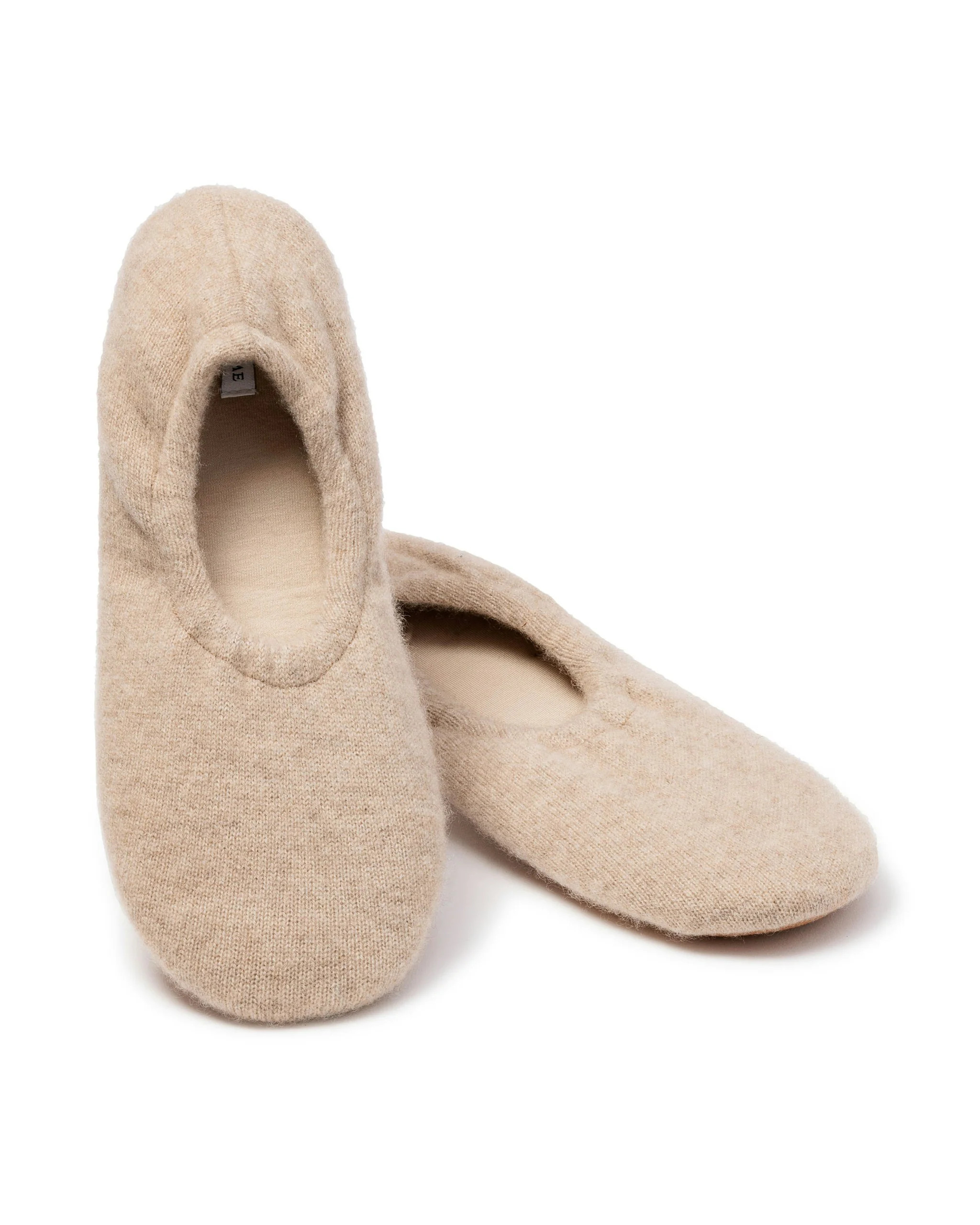 Women's Cashmere Slippers in Camel | Petite Plume