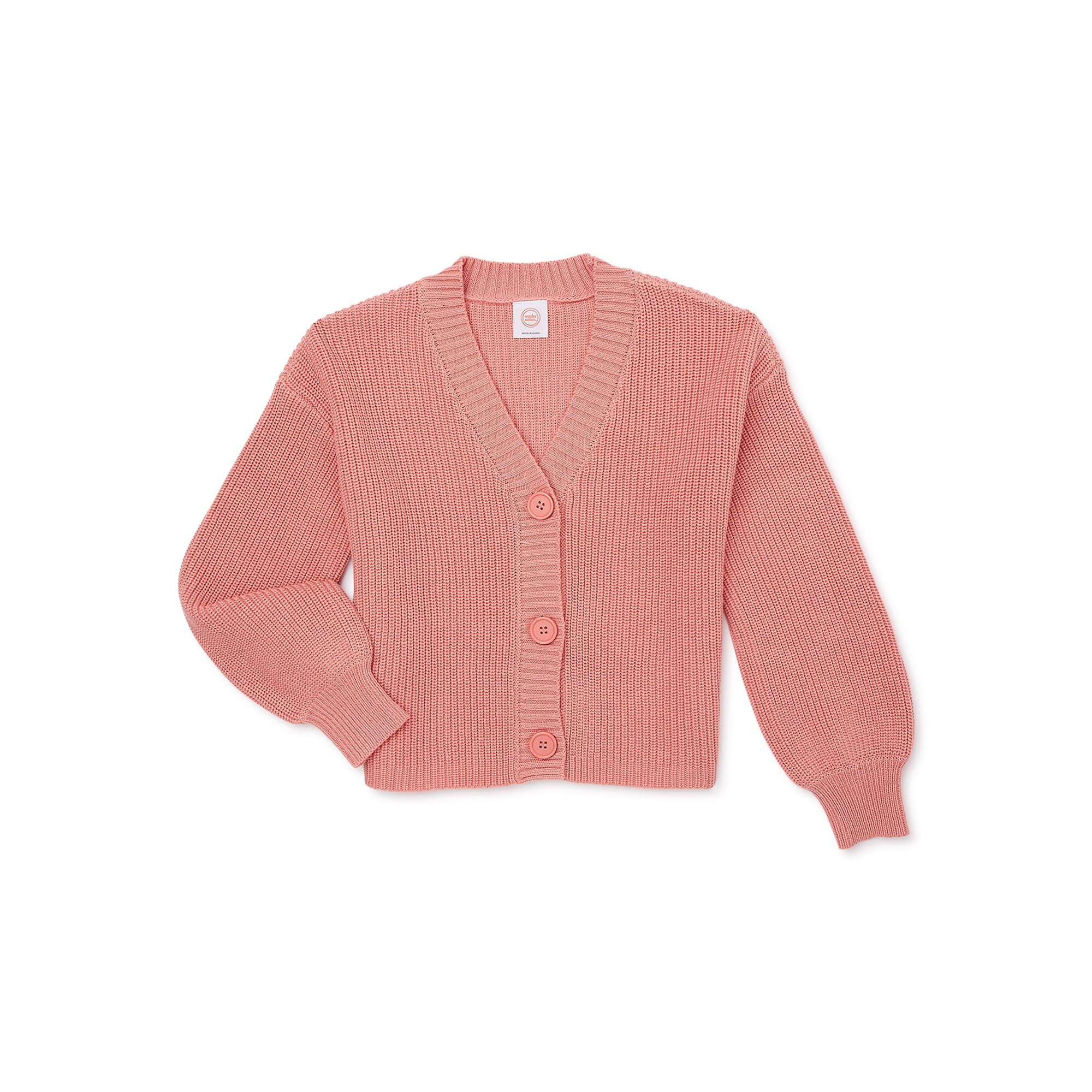 Wonder Nation Girls Cardigan Sweater, Sizes 4-18 | Walmart (US)