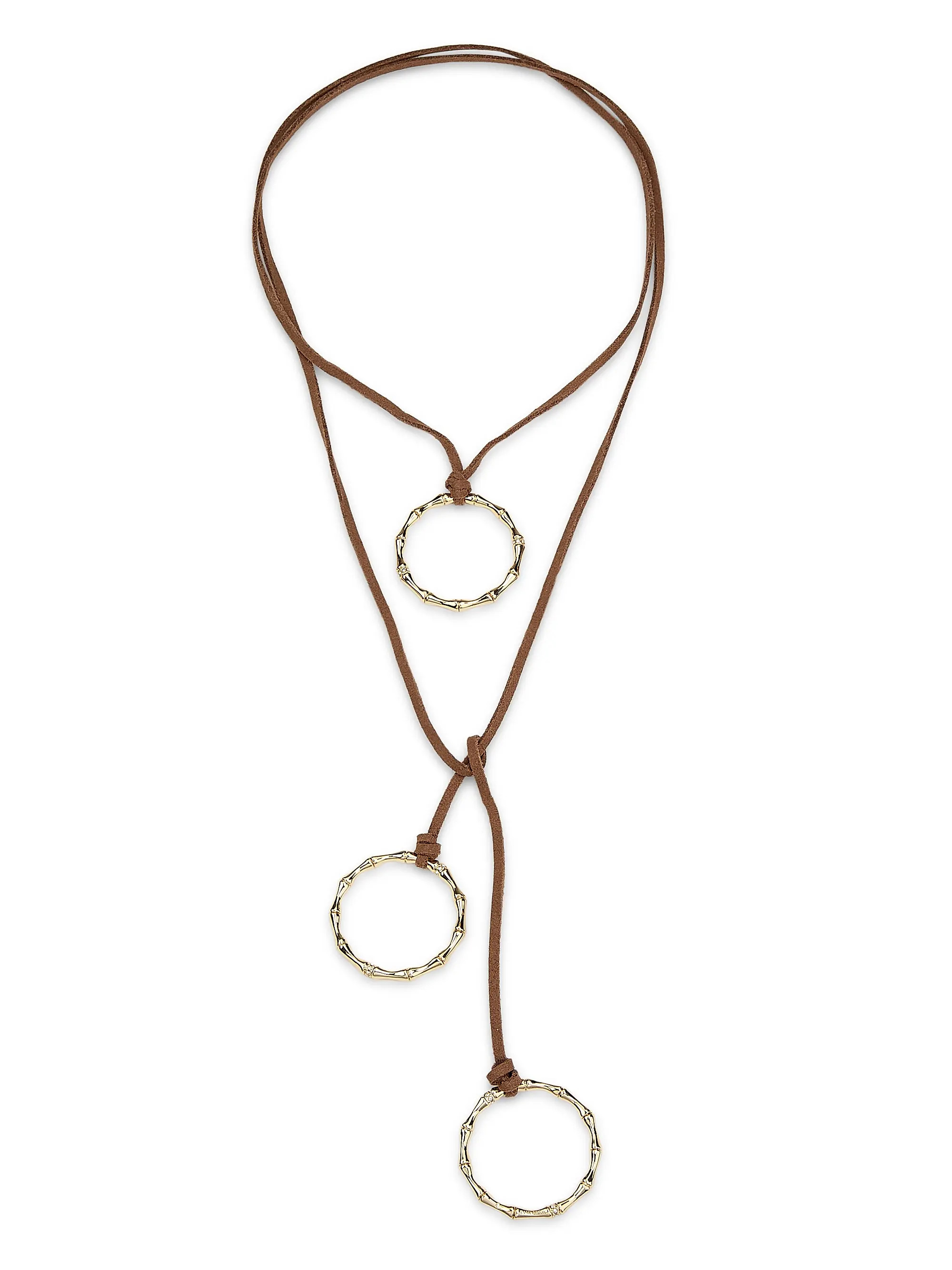 Chiara Goldtone, Suede & Glass Crystal Wrap Necklace | Saks Fifth Avenue