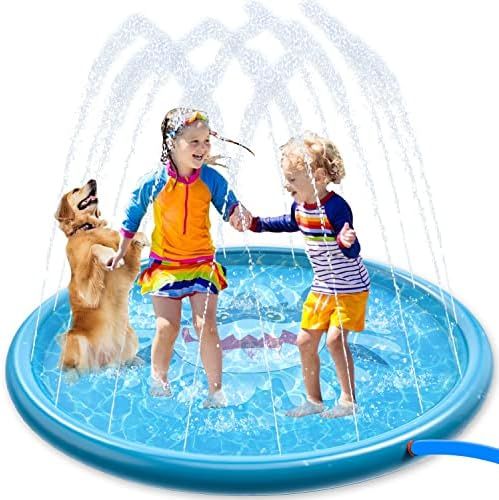 JOYIN Splash Pad Sprinkler for Kids Shark Sprinkler & Splash Mat Water Toys Gifts for 1 2 3 4 5 6... | Amazon (US)