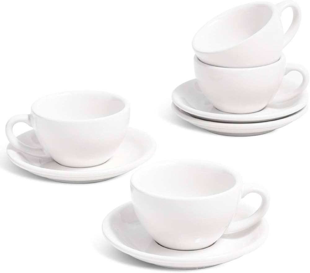 LE TAUCI 3 oz Espresso Cups with Saucers, Demitasse Coffee Cup for Shot, Lungo, Ristretto - 3 inc... | Amazon (US)
