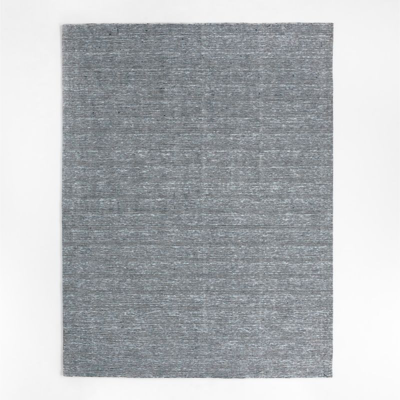 Turin Performance Striped Navy Blue Area Rug 6'x9' + Reviews | Crate & Barrel | Crate & Barrel