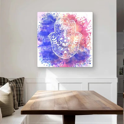 Hamsa Hand - Shapes Illustrative Metal Print for Home Decor | Wayfair North America