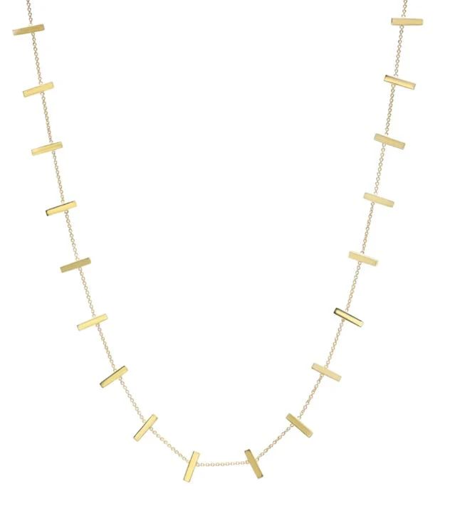 Cross Bar Chain Yellow Gold Necklace | YLANG 23