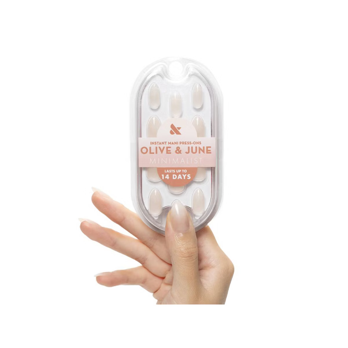 Olive & June Press-On Fake Nails - Minimalist - Medium Almond - Milky Syrup Gradient - 42ct | Target