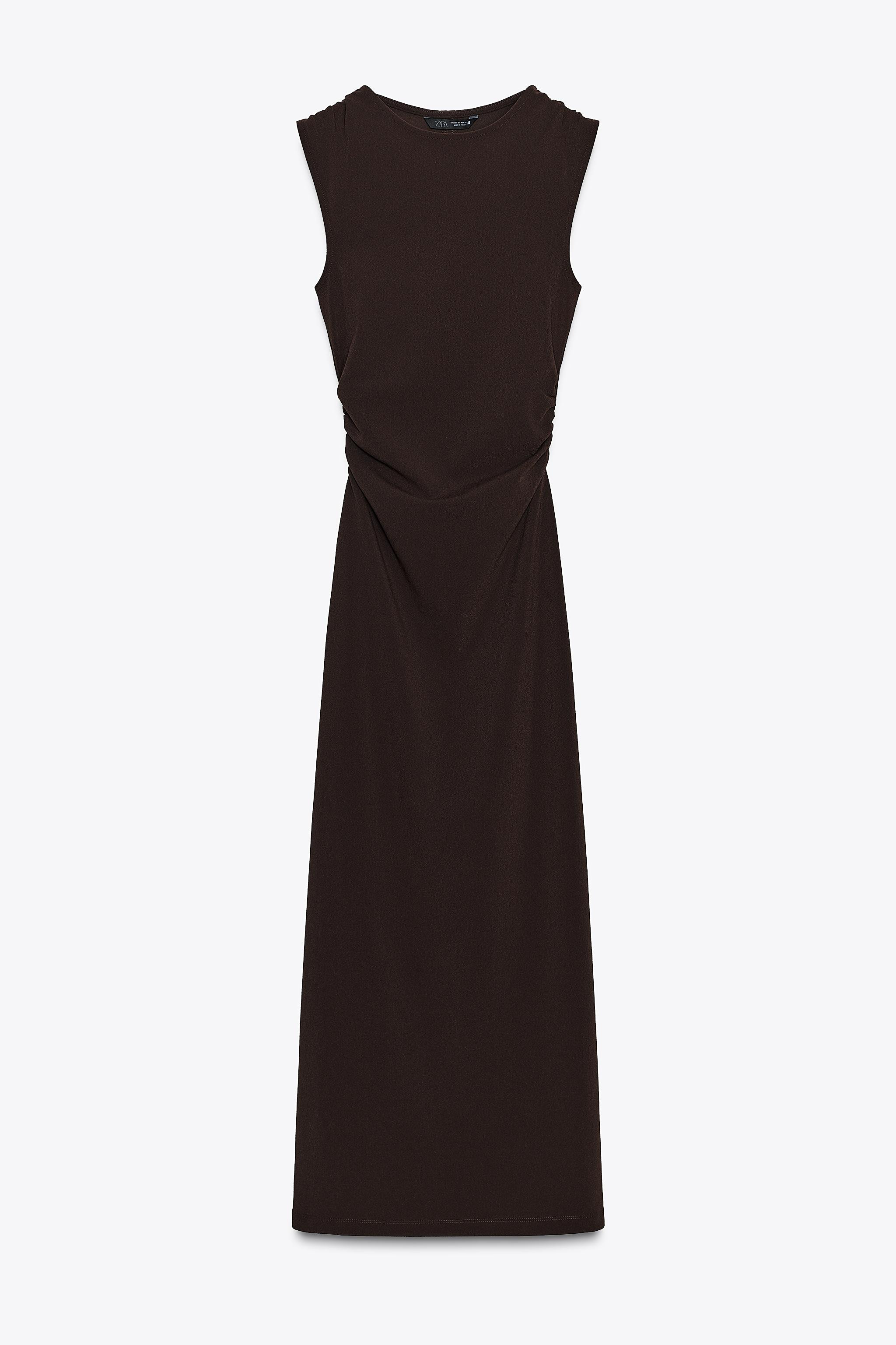 MIDI DRESS WITH BACK HARDWARE | Zara US