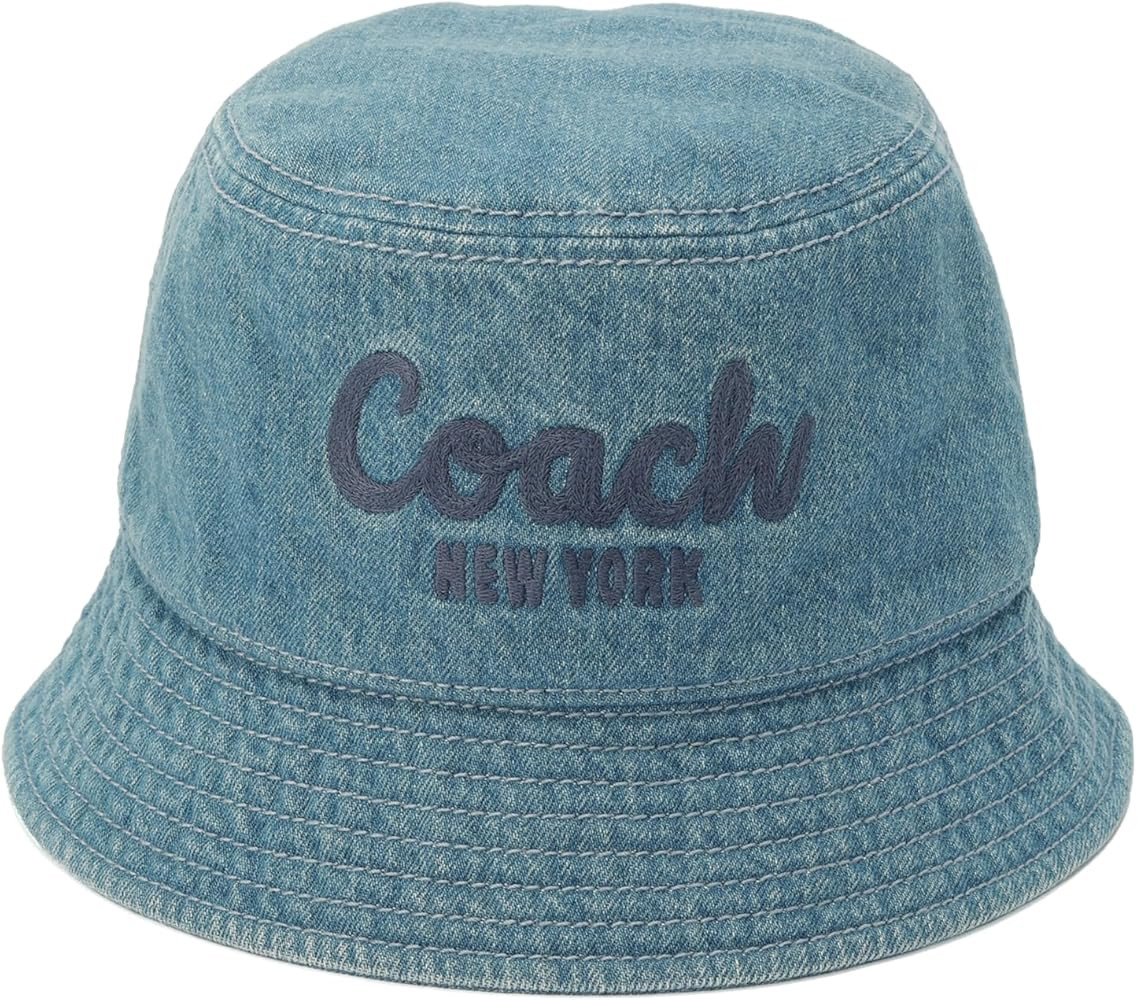 Coach Women's Coach Script Denim Bucket Hat | Amazon (US)