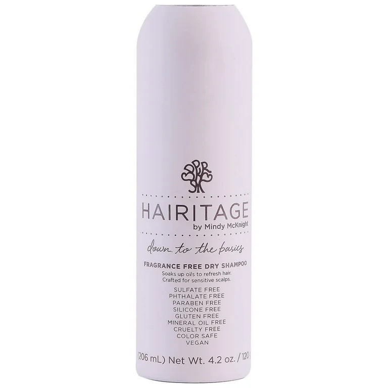 Hairitage Down to the Basics Dry Shampoo Spray with Rice Protein | Volumizer for Women & Men, 4.2... | Walmart (US)