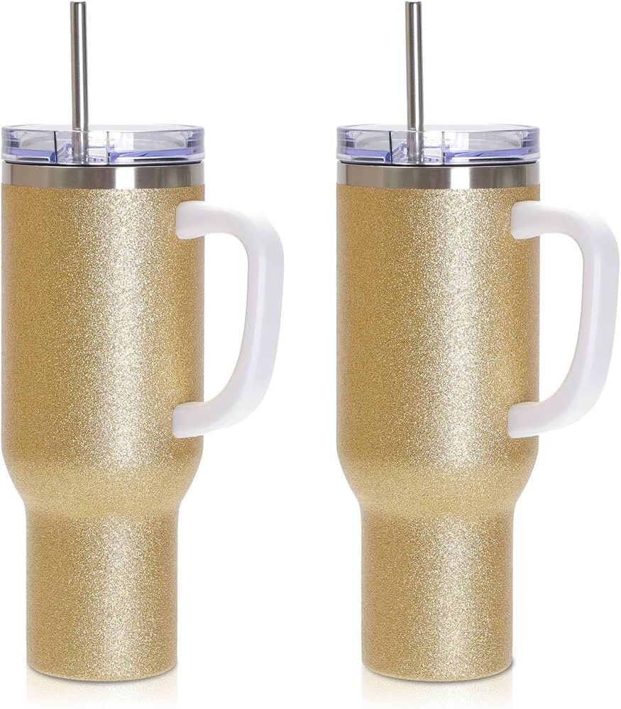 PYD Life 40 OZ Sublimation Tumblers with Removable Handle and Straw Lid Blanks for 40 OZ Tumbler ... | Amazon (US)