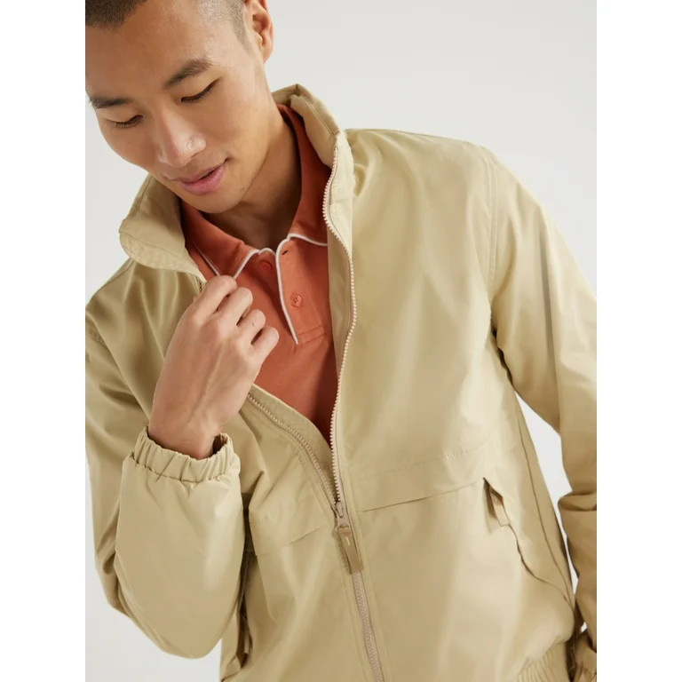 Free Assembly Men's Bomber Jacket with Hidden Hood, Sizes XS-3XL - Walmart.com | Walmart (US)