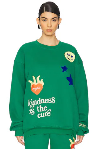 The Mayfair Group Kindness Is The Cure Crewneck in Green from Revolve.com | Revolve Clothing (Global)