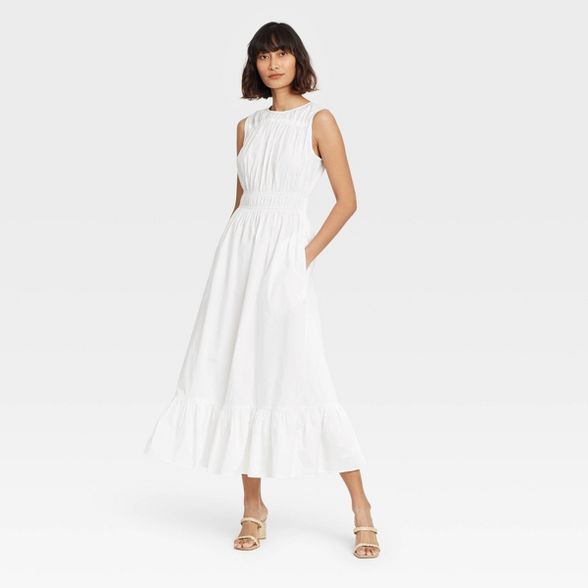 Women's Sleeveless Smocked Waist Dress - A New Day™ | Target