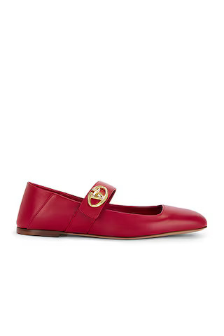 V Logo Locker Ballerina Flat | FWRD 