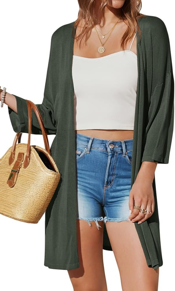 Arach&Cloz Women's Lightweight Summer Beach Kimonos Cardigan | Amazon (US)
