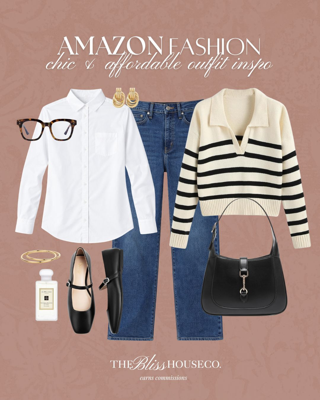 Elevate your wardrobe with chic Amazon essentials! From cozy sweaters to stylish denim, find the perfect look for any occasion. 

Amazon fashion, striped sweater, button down, jeans, ballet flats, handbag, classic style, affordable finds.
 

 #LTKootd #LTKFindsUnder50
