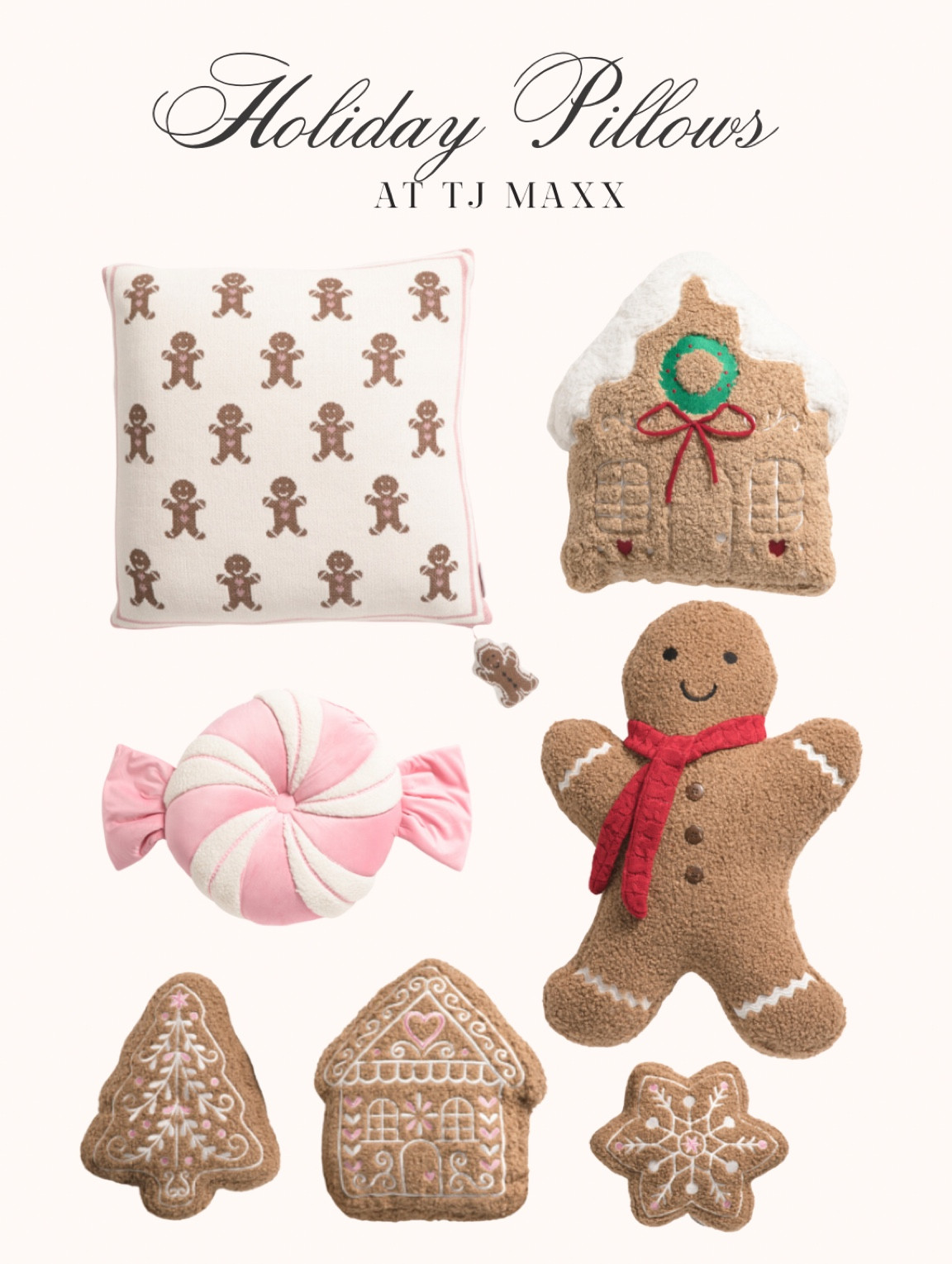 I’m a sucker for adorable cozy pillows! These are so adorable for the holiday season ☺️

Gingerbread man pillow, cupcakes and cashmere, gingerbread house, pillow set, decorative pillows, tj maxx, Marshalls, homegoods, holiday decor, fancythingsblog 

#LTKHome #LTKHoliday #LTKFindsUnder50