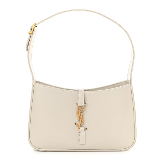 SAINT LAURENT Smooth Calfskin Le 5 A 7 Hobo Blanc Vintage | Fashionphile