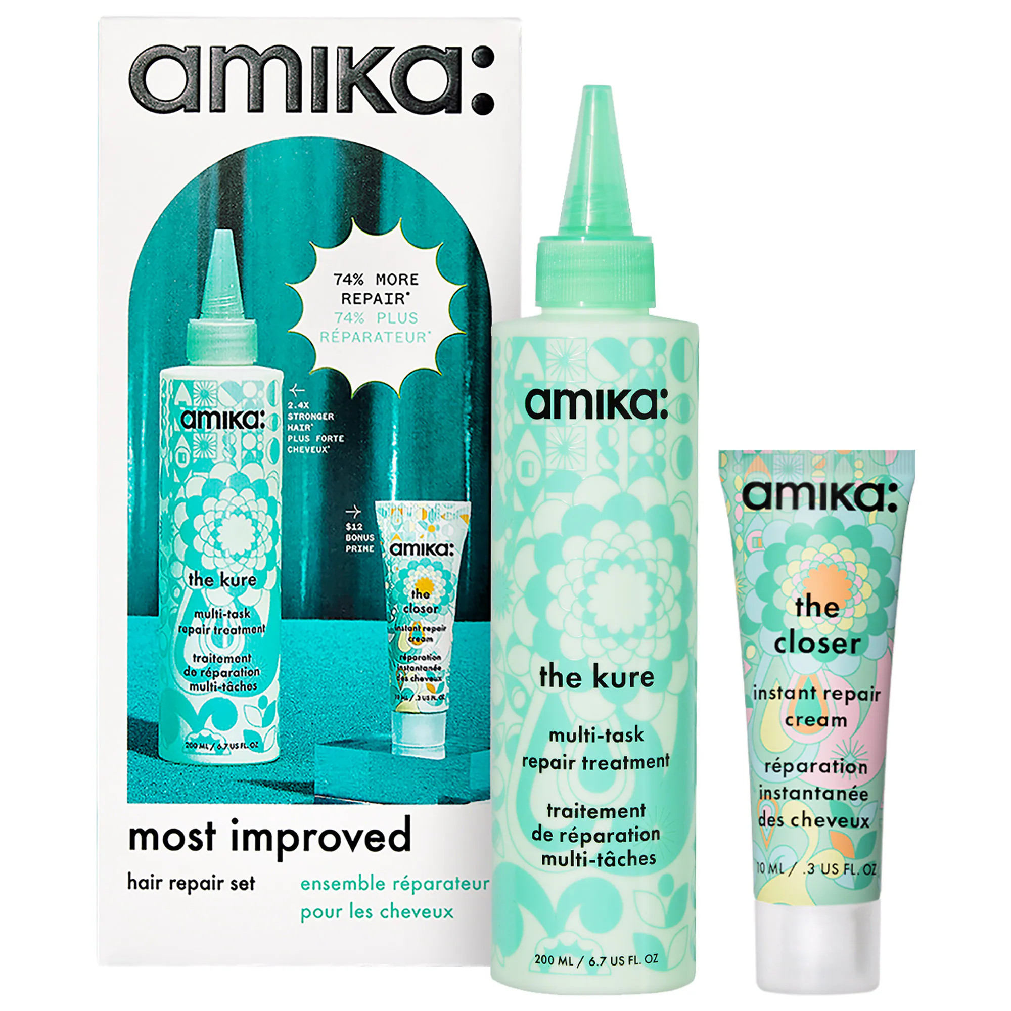 amika Most Improved The Kure Multi-Task Treatment Hair Repair Set 6.76oz/ 200mL | Sephora (US)