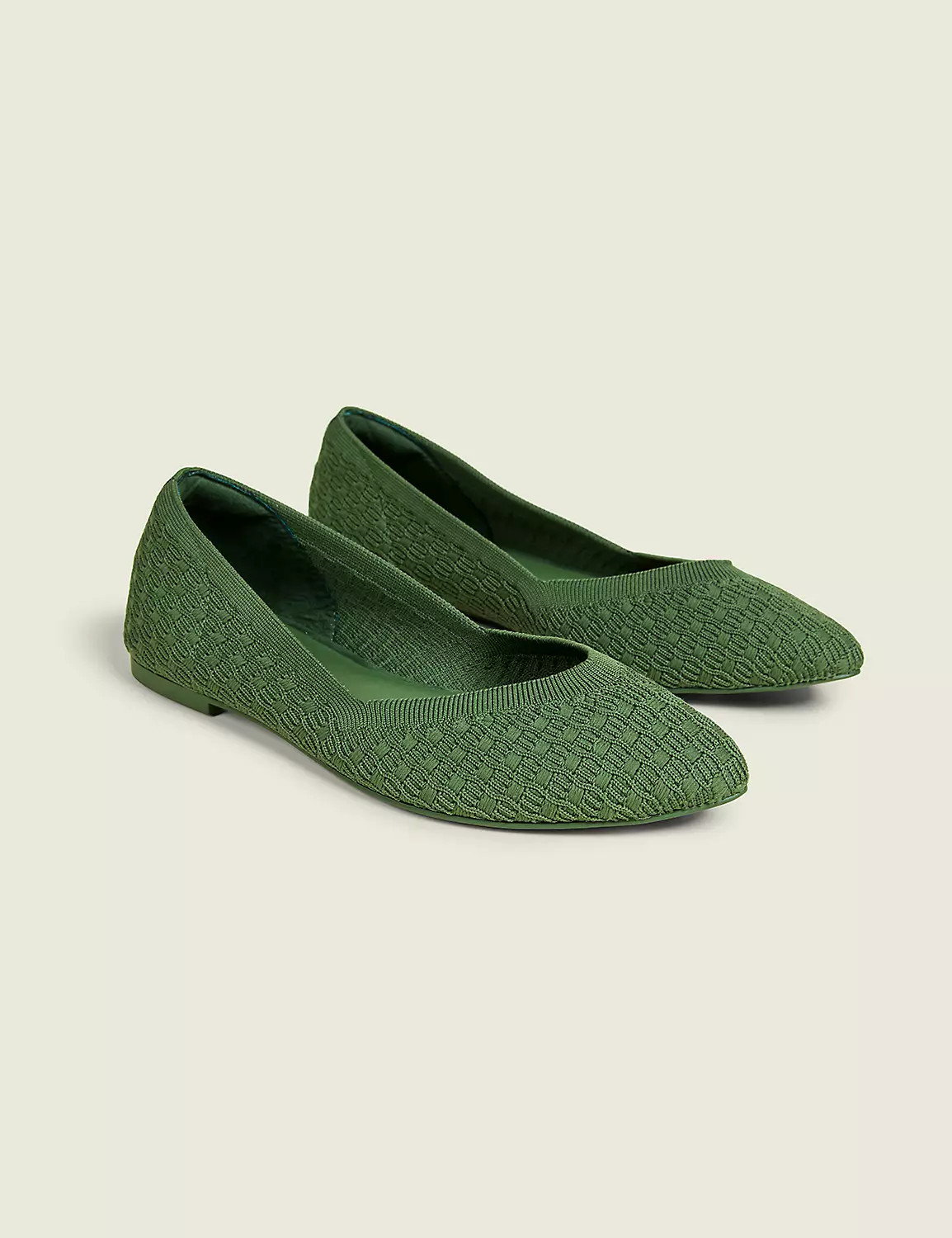 Stretch Knit Pointed Toe Ballet Flat | Lane Bryant (US)