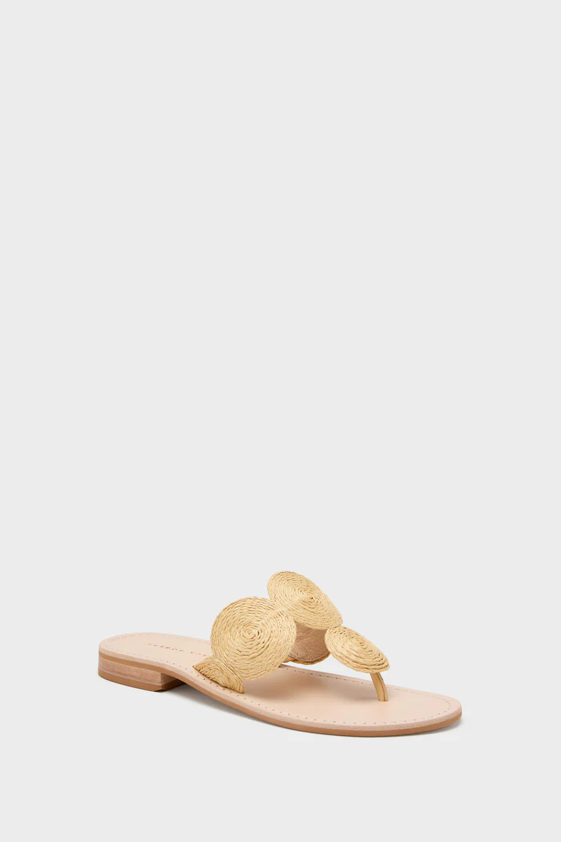 Natural Margo Flat Raffia Sandals | Tuckernuck (US)