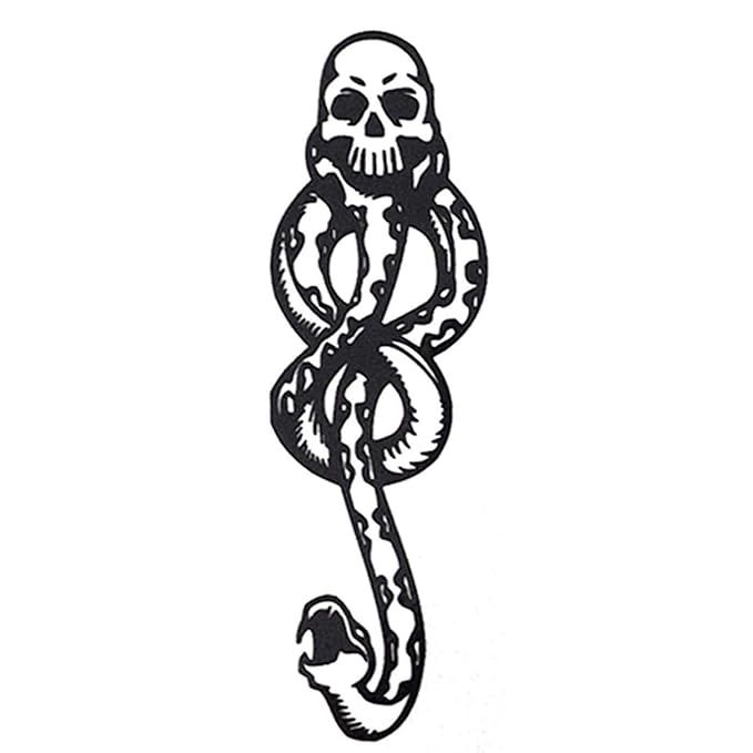 COKOHAPPY 10 Sheets Magic Death Eaters Dark Mark Mamba Snake Temporary Tattoo for Costume Party | Amazon (US)