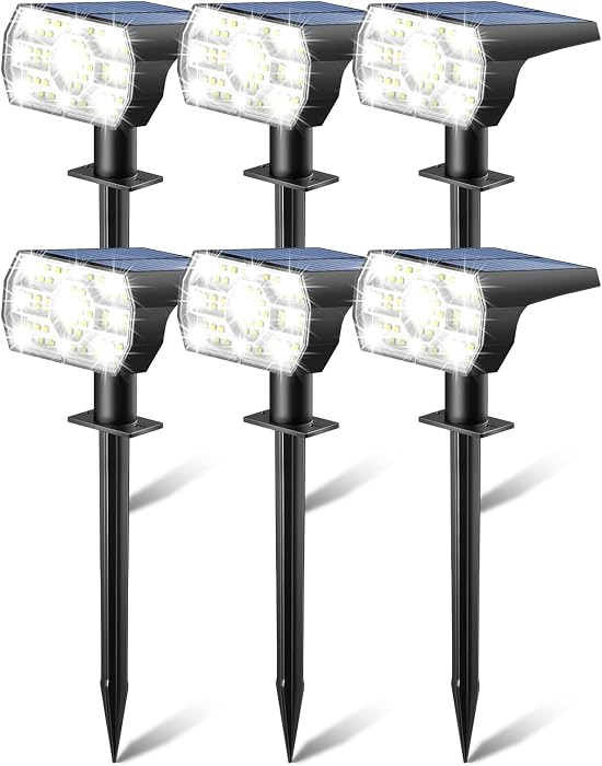 Solar Lights Outdoor Waterproof IP68, 3 Lighting Models Solar Powered Spot Lights Outdoor, 56LED ... | Amazon (US)