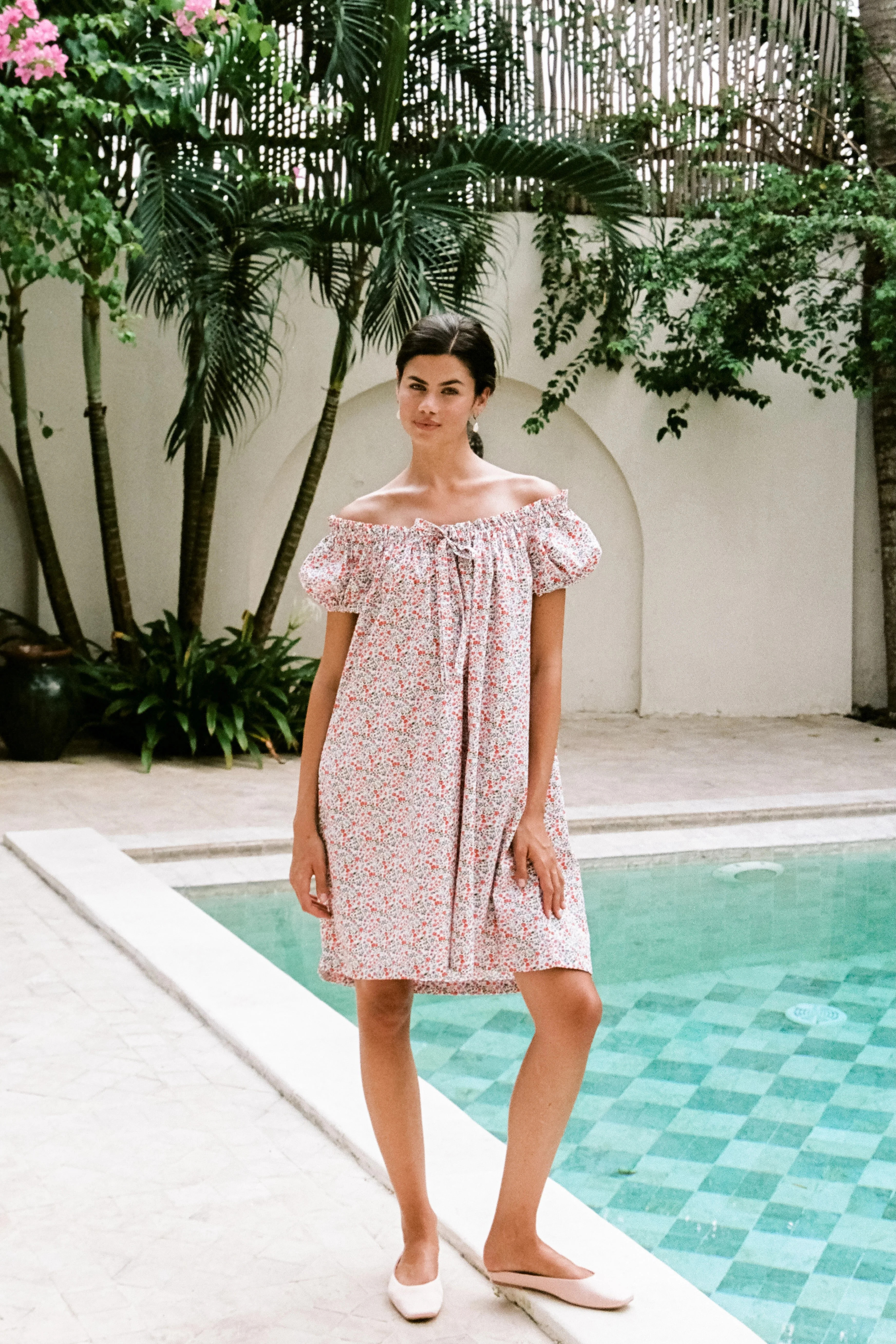 Lily Lounge Dress - Cotton - Floret | Piyama US