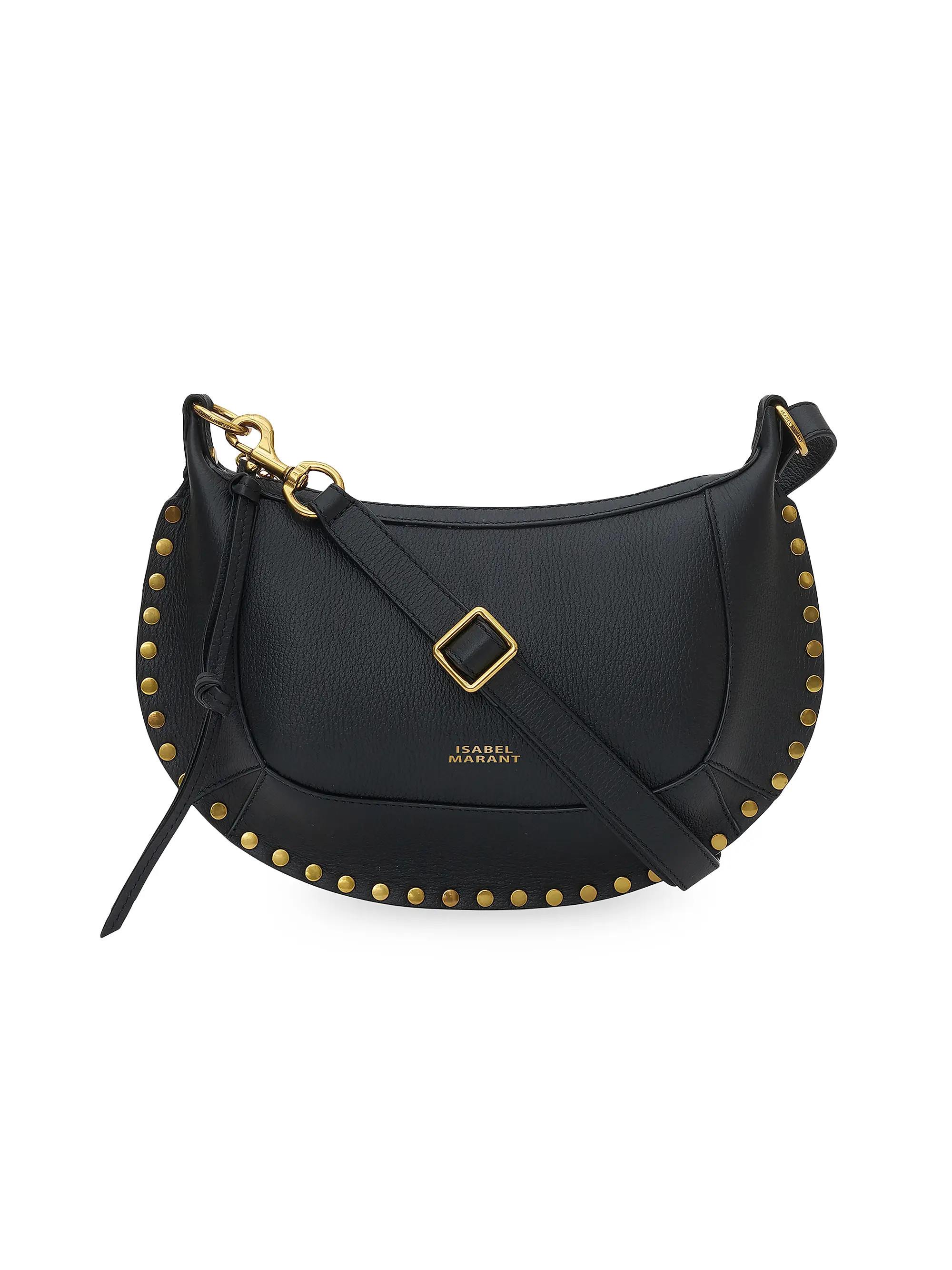 Isabel MarantOskan Moon Leather Studded Shoulder Bag | Saks Fifth Avenue