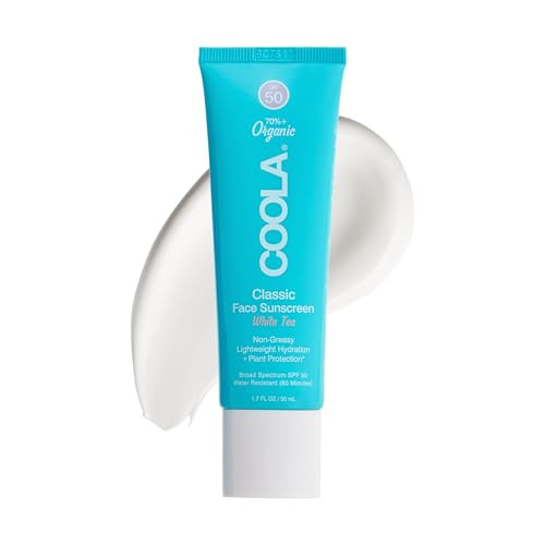 COOLA Face Sunscreen SPF 50 Lotion, White Tea, 1.5 oz | Organic, Lightweight, Non-greasy, Daily Sunscreen with a Clear Finish for Body & Face, Water Resistant, Dermatologist Tested | Amazon (US)