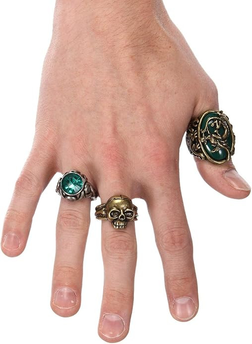 elope Disney Pirates of the Caribbean Jack Sparrow Costume Ring Set for Adults and Teens | Amazon (US)
