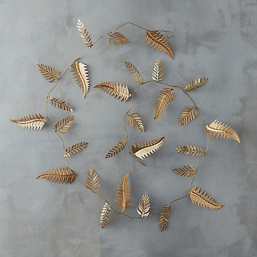 Pressed Metal Fern Garland | Terrain