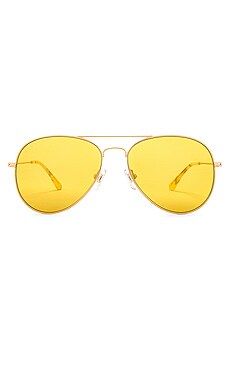 DIFF EYEWEAR Cruz Sunglasses in Gold & Honey Bee from Revolve.com | Revolve Clothing (Global)