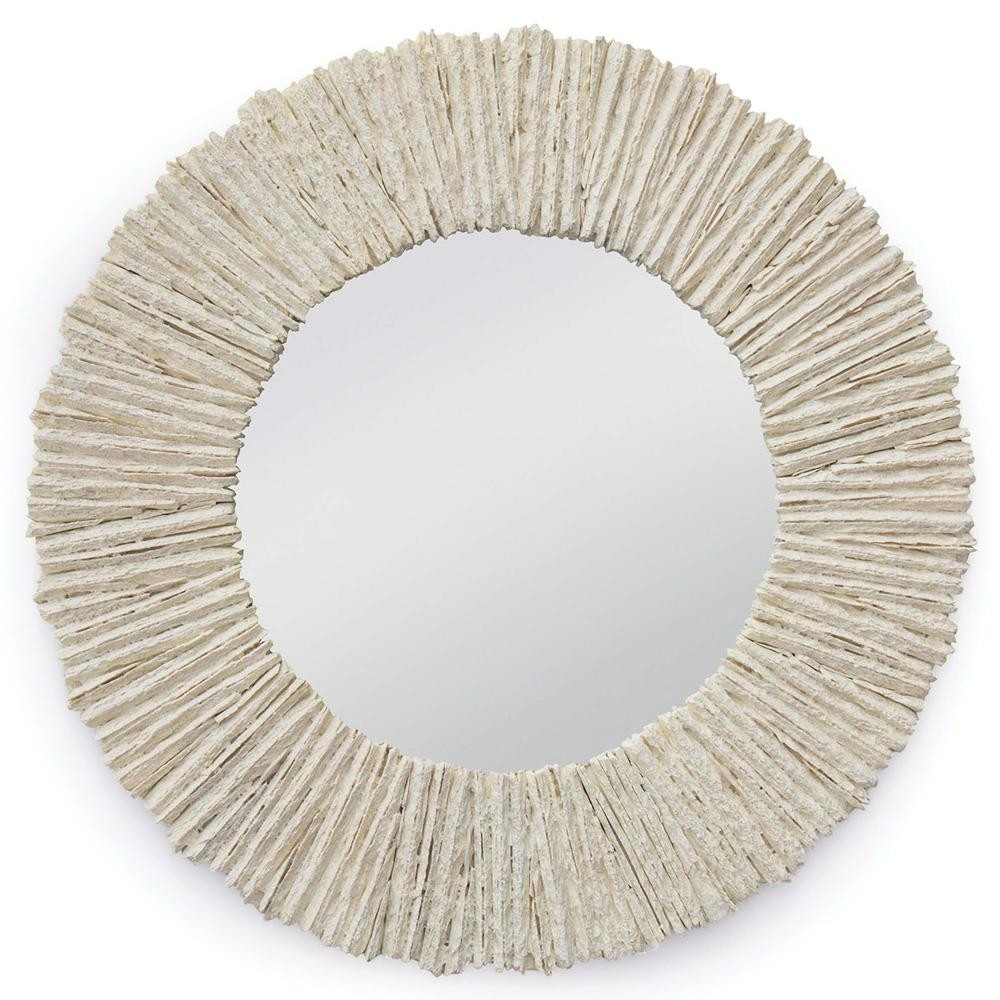 Regina Andrew Slate Coastal Natural Resin Round Wall Mirror | Kathy Kuo Home
