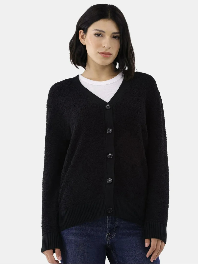 Time and Tru Women's Super Soft Button Cardigan, Sizes XS-XXXL | Walmart (US)