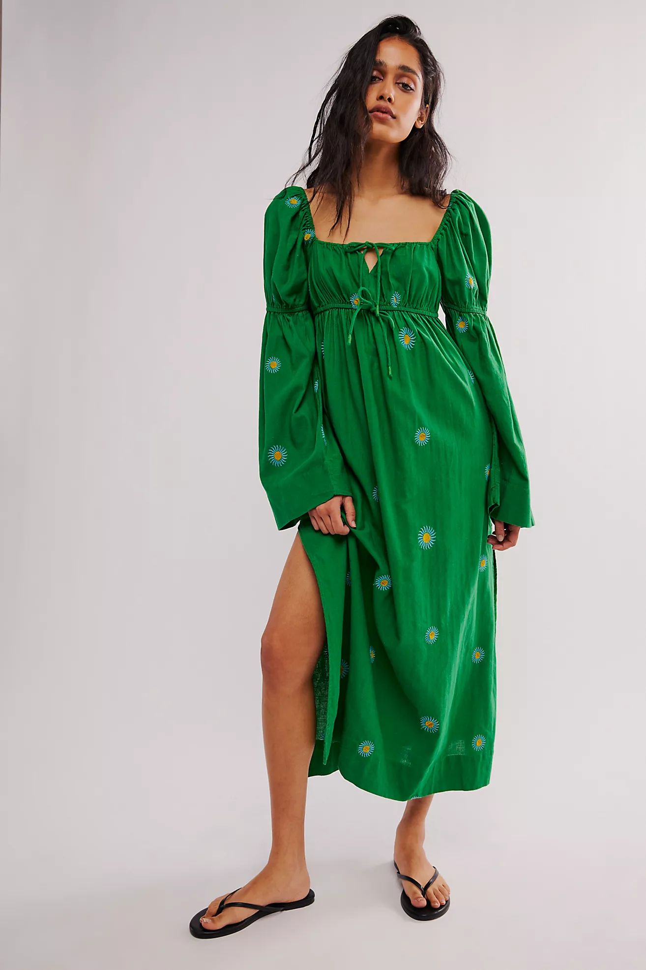 Emory Embroidered Midi Dress | Free People (Global - UK&FR Excluded)