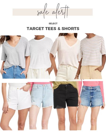 Basic tees and denim shorts on sale at Target! 

#targetfinds #targetfashion #denimshorts #basictees #springfashion 

#LTKstyletip #LTKSeasonal #LTKsalealert