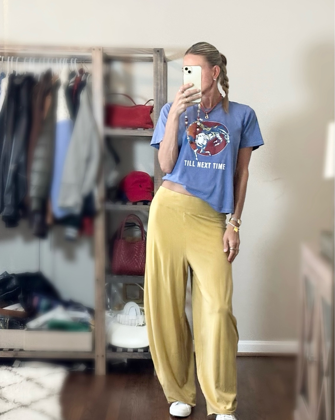 Spring or summer? This weather is driving me bananas! I have been loving the graphic tee by Imogene and Willie. So easy to pair back to free people shorts or pants!

#LTKootd #LTKOver40